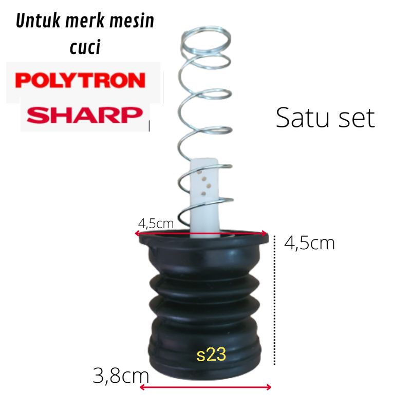seal karet s23 pembuangan air mesin cuci politro