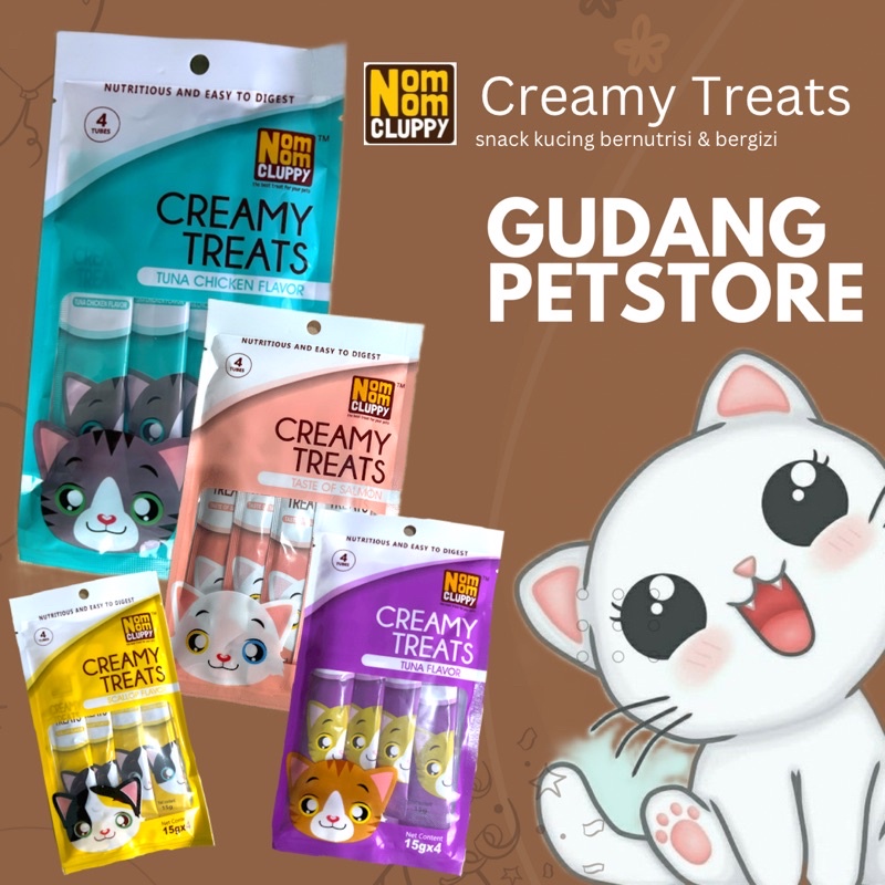 PROMO: BIO CREAMY TREATS Baim Wong isi 4pcs setara Meo Creamy treats