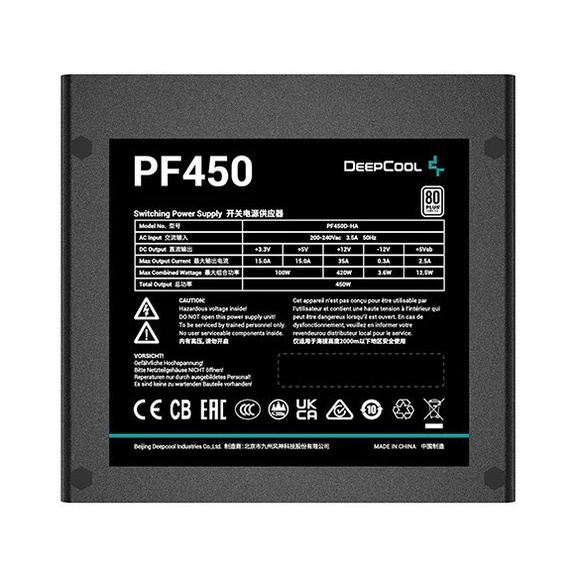 Power Supply Deepcool PF450 450W 80+