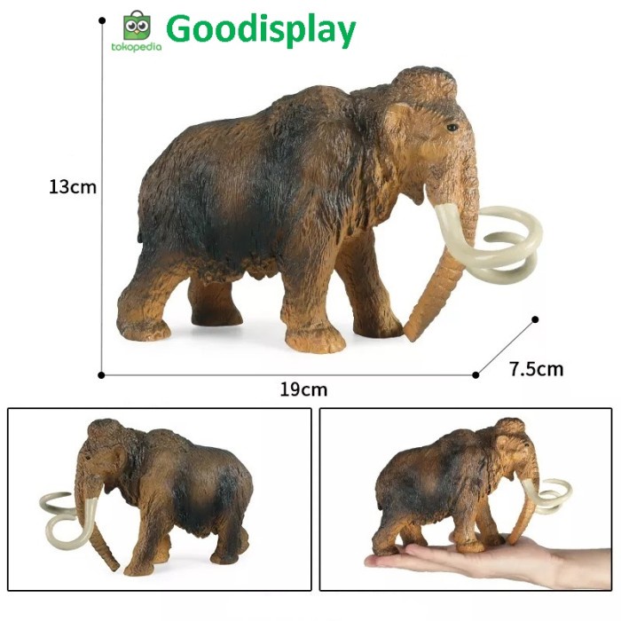 aneka mainan hewan ice age animal figure dinosaurus gajah mammoth