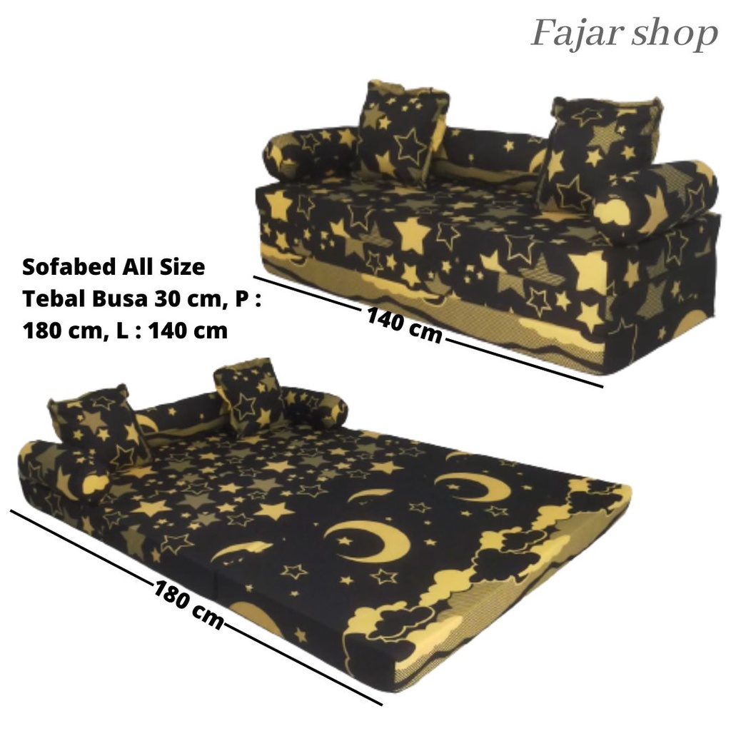 [King Coin] Sofa Bed Kursi Minimalis Sofabed Karakter Motif Monalissa 100% Katun Busa Tebal