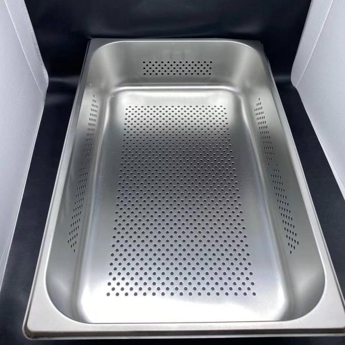 Perforated 1/1 10cm gastronom food pan chafing dish insert stainless