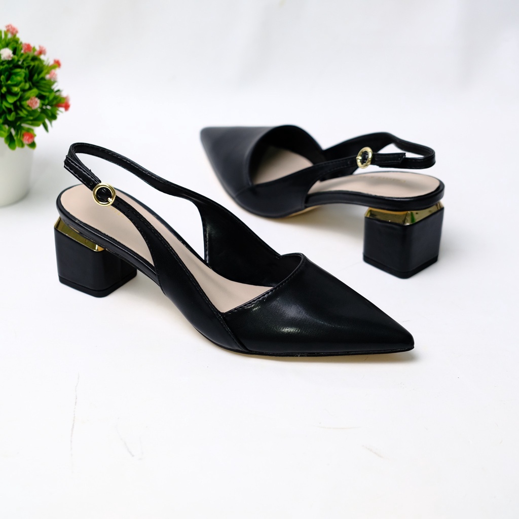 SEPATU KERJA WANITA BRANDED IMPORT CKS130 SLINGBACK HEELS PREMIUM