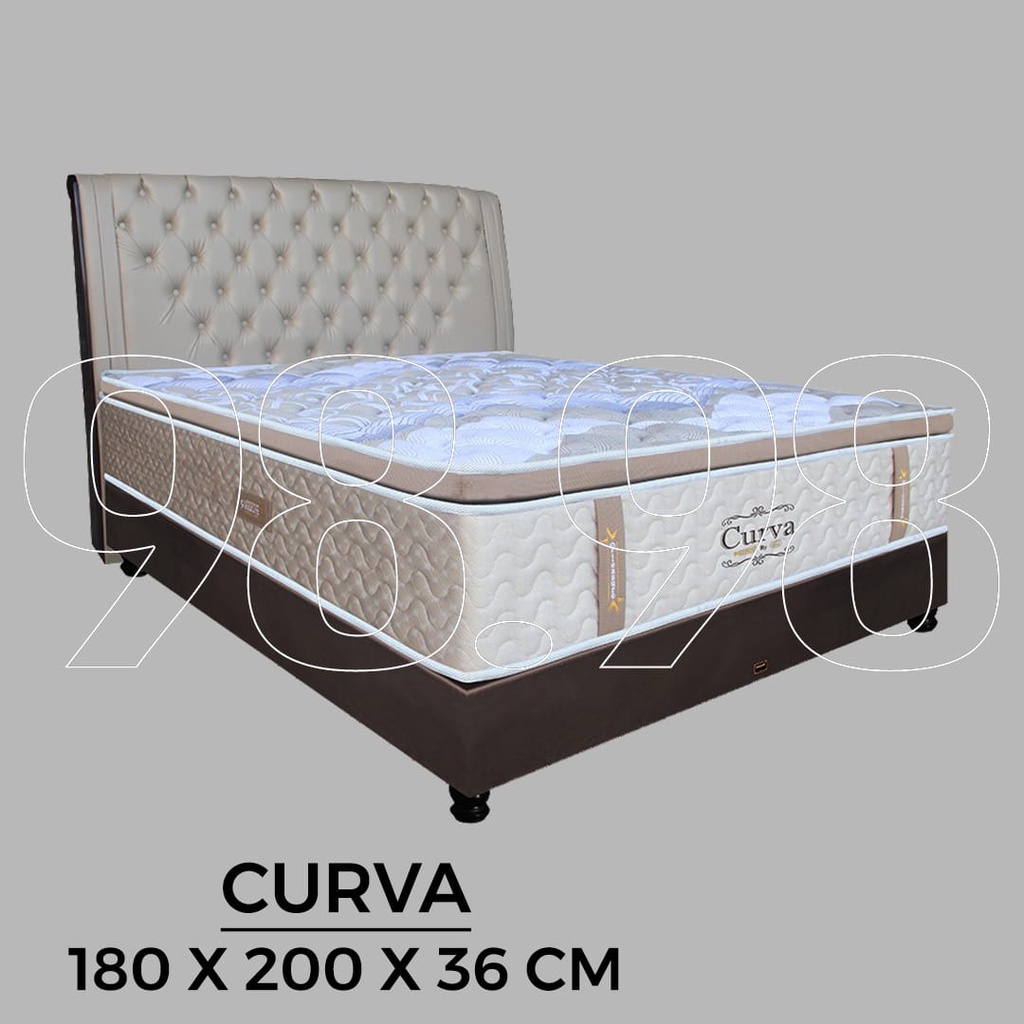 Springbed Pleasure Fullset Tipe Curva 180x200 - Springbed Bergaransi Tebal 36cm - Matras Murah Medan