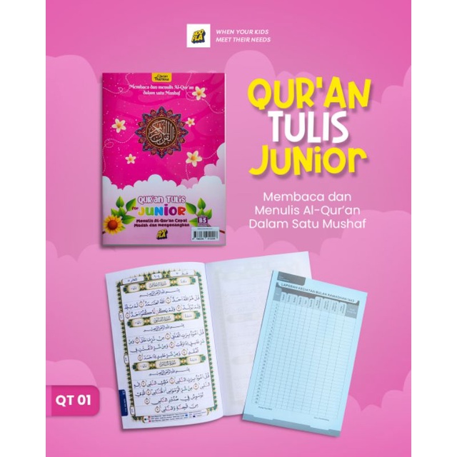 Qur'an Tulis Untuk Anak laki laki dan Perempuan  Belajar Membaca Dan Menulis Qur'an Anak