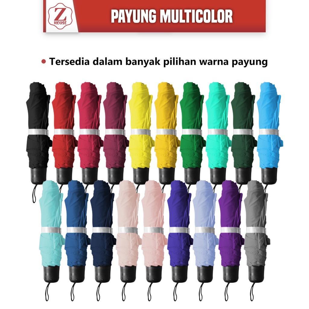 Payung Lipat Warna Warni Polos Anti Sinar Uv Umbrella Portable Payung Lipat Payung Serba Guna Payung Mobil Payung Anak Sekolah Polos Payung Murah Payung Hujan Dan Bebas Sinar Matahari