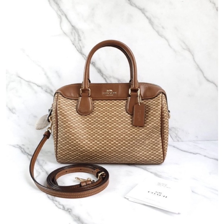 Preloved Tas Coach Mini Bennet Brown Satchel Original