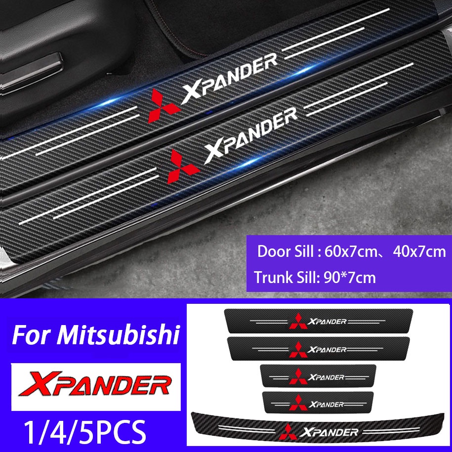 Stiker Pelindung Pintu Mobil Bahan Kulit Serat Karbon Anti Gores Untuk Mitsubishi Xpander Pajero Attrage Mirage Xpander cross Outlander Asxl