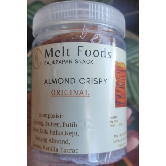 

Melt Foods Almond Crispy 167gr