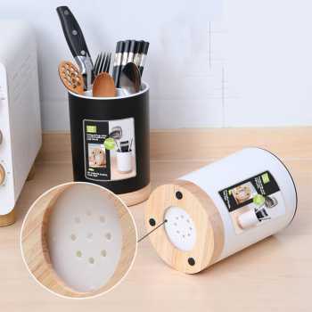 GS7i Buygo Tempat Penyimpanan Sendok Garpu Kitchen Storage Box Bag210 Hitam Ori-YA