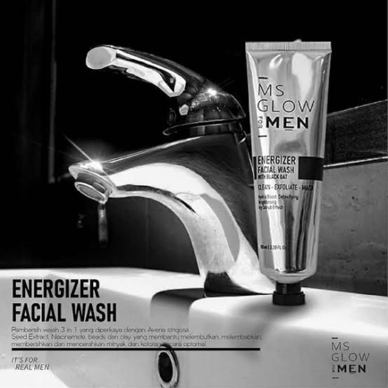 FACIAL WASH MEN MS GLOW // ENERGIZER FACIAL WASH MEN