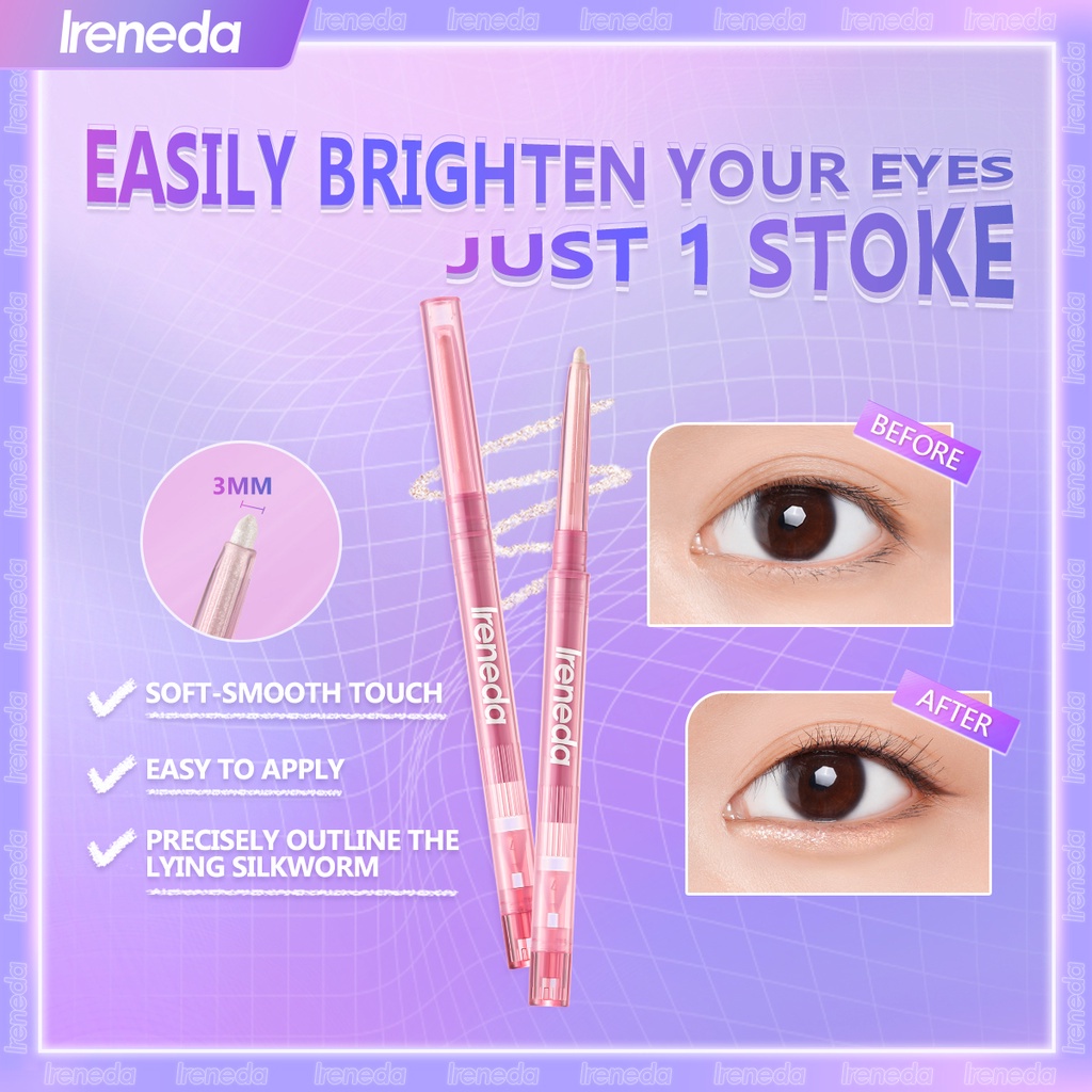 Ireneda Eyeshadow Stick Shimmer Creamy Eyeshadow Ireneda Eyeshadow Pencil Glitter Eyeshadow High Pigmented