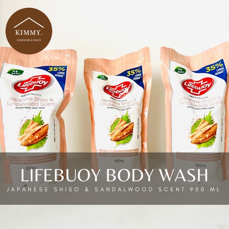 LIFEBUOY JAPANESE SHISO & SANDALWOOD SCENT 900 ML / LIFEBUOY BODY WASH / SABUN MANDI CAIR / SABUN LI