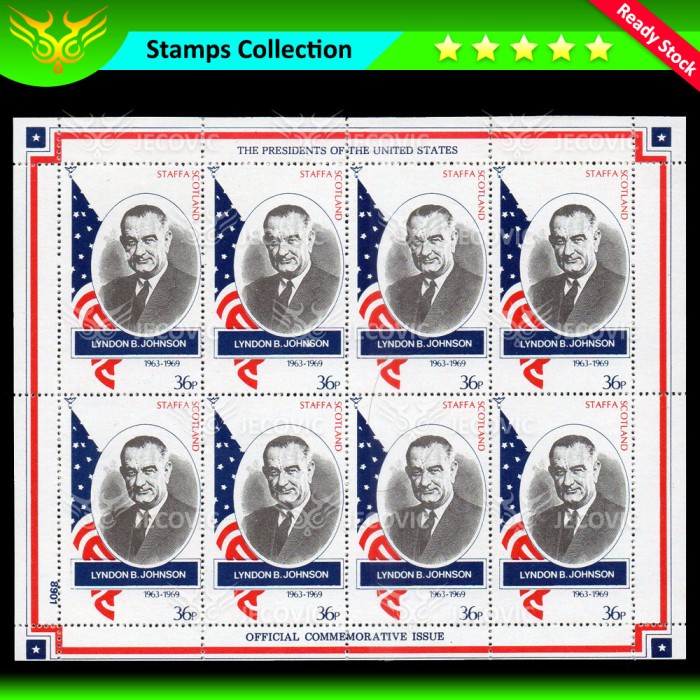 

Scotland USA President Lyndon B Johnson, Prangko Souvenir Sheets