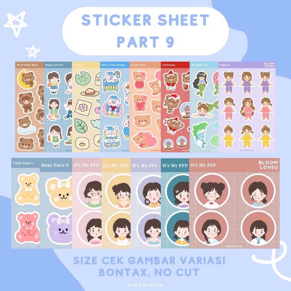 

STIKER SHEET AESTHETIC STIKER JOURNAL BUJO DECO PLANNER POLCO DECO TUMBLR