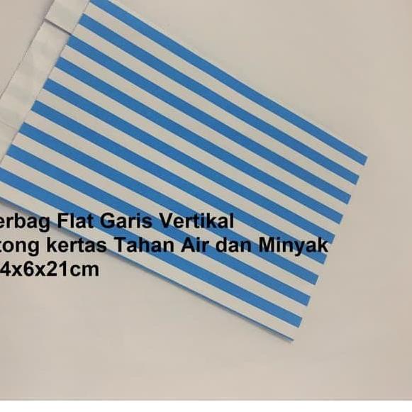 

Paperbag Kantong Tahan Air Minyak vertikal Blue 14x6x21cm(M) Foodgrade