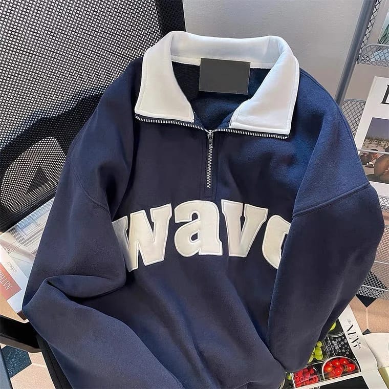 Wavo Sweater Polos Basic Matt Fleece Tebal Outerwear Sweter Unisex Premium