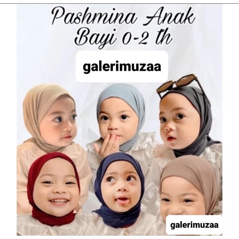 Pasmina Instan Bayi/Anak 0 - 2 Thn Jersey Premium