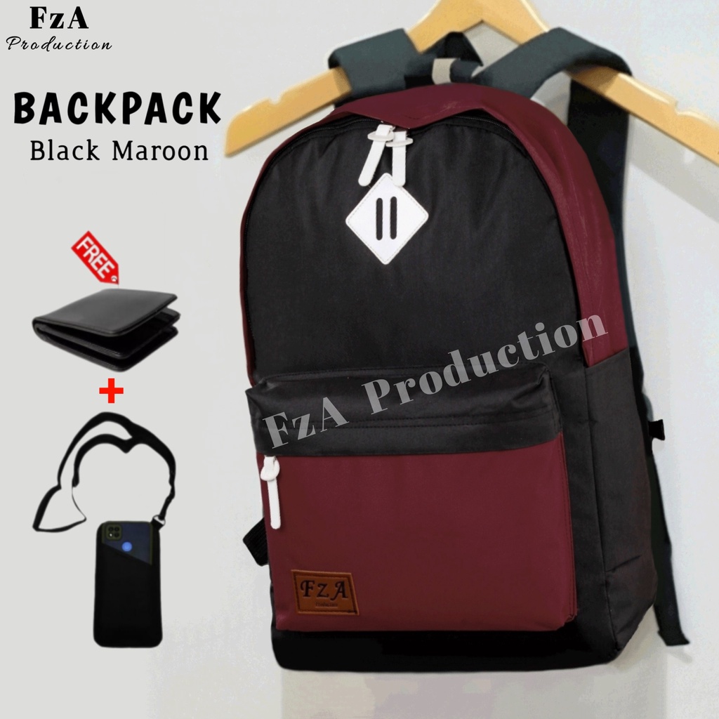 Big Promo..Tas Ransel Distro sekolah kuliah Kerja Pria Wanita Tas Ransel Laptop Original - FzA FREE Dompet Sakko HP