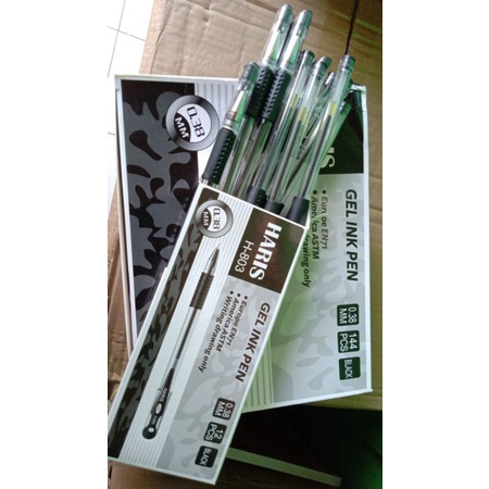 

(12pcs) Pen Gel Haris/0.38mm Hitam/ Gel Ink Pen