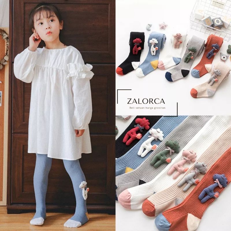 Legging Anak BONEKA RUSA 3-6 Tahun - Legging Anak Import - Legging KNIT rajut