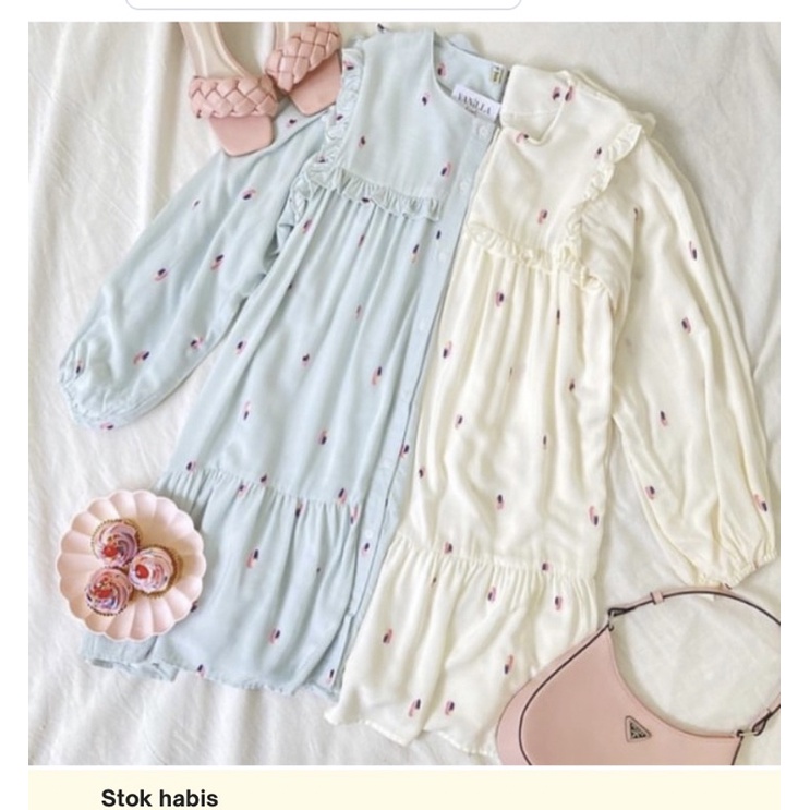 cupcake blouse by vanilla hijab warna mint