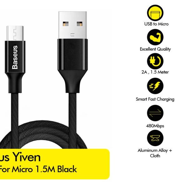 Yiven Cable For Micro 1.5M - CAMYW-B - Hitam