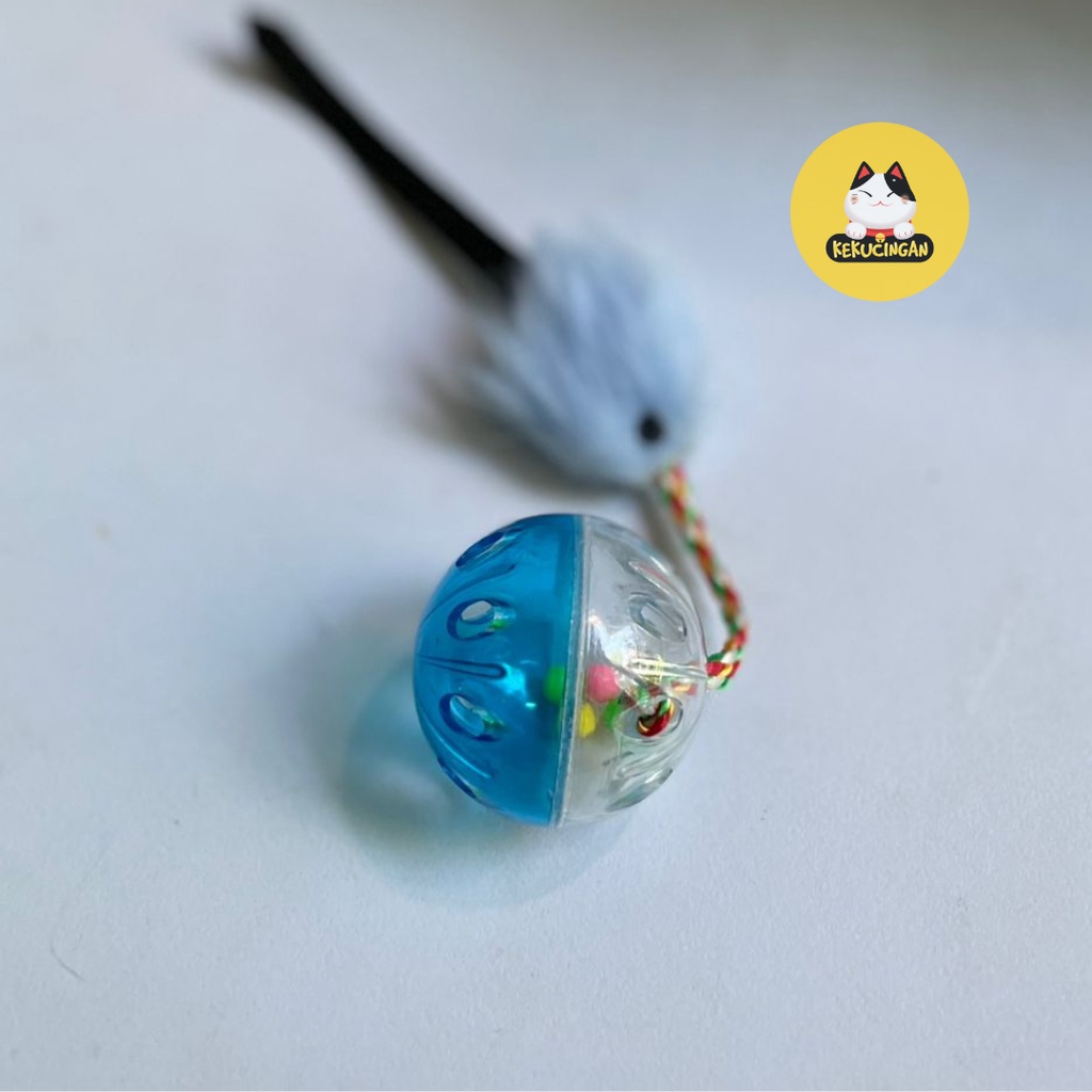 Mainan Kucing Bola Bola Kerincing Dengan Ekor Tikus