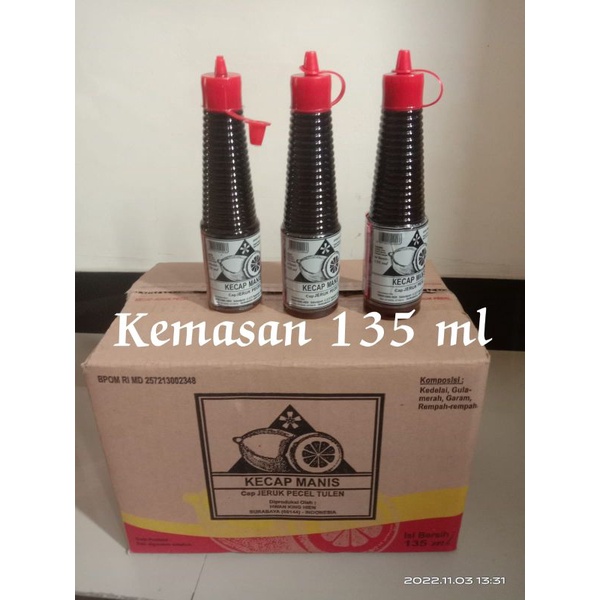 

Kecap manis Cap Jeruk Pecel Tulen 135 ML Botol