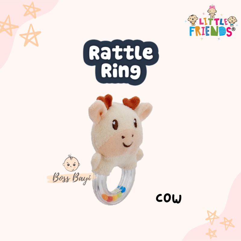 LITTLE FRIENDS Rattle Ring New - Mainan Genggam Bayi Anak Ring Boneka