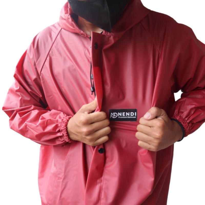 Jas hujan Nendi premium raincoat pria dan wanita bahan pvc tebal