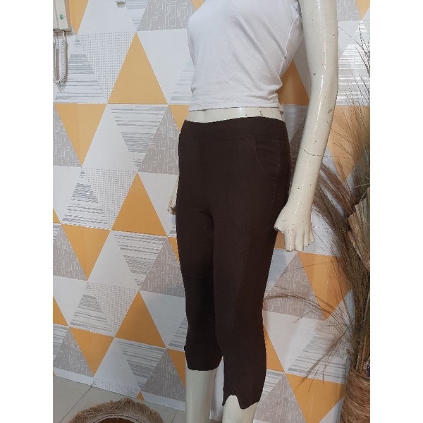 Celana Coklat Scuba Wanita/Celana Wanita/Celana  Coklat/Celana Preloved