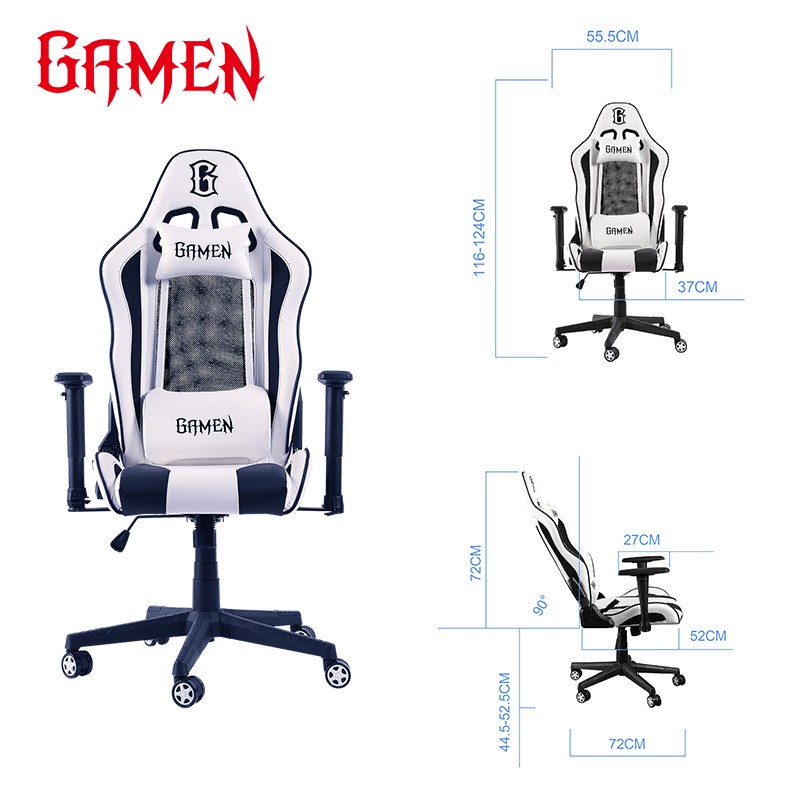 GAMEN Gaming Chair Kursi Gamers Aesir Kulit PU Kerangka Baja Original