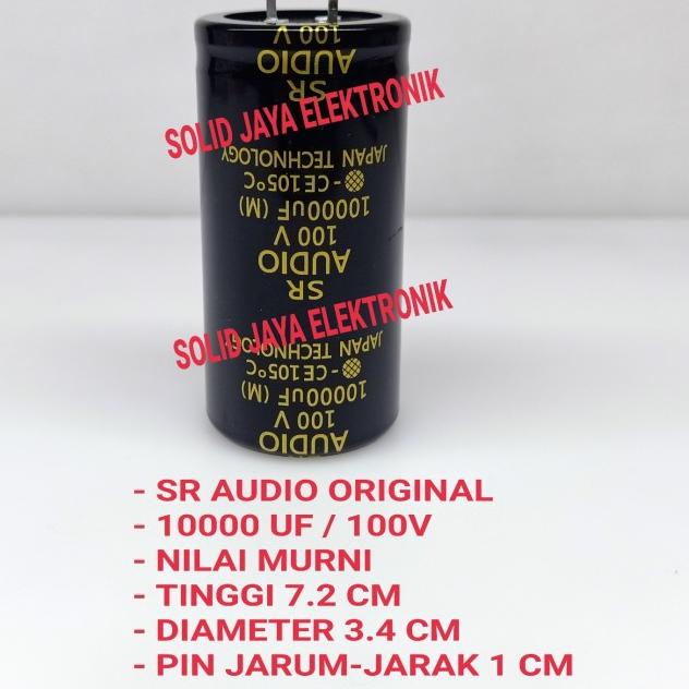 CAPASITOR ELCO SR AUDIO 10000 UF 100 V ELKO 10000UF 100V MIKRO ASLI