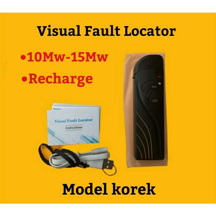 Senter Optic /Vfl 10Mw-15Mw/10Km-15Km Visual Fault Locator Model Korek #Original