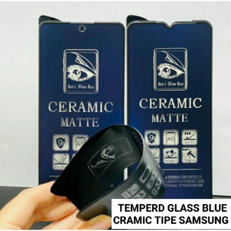 TEMPER GLAS BLUE CERAMIC MATTE ANTI RADIASI SAMSUNG A02 A01 A02S