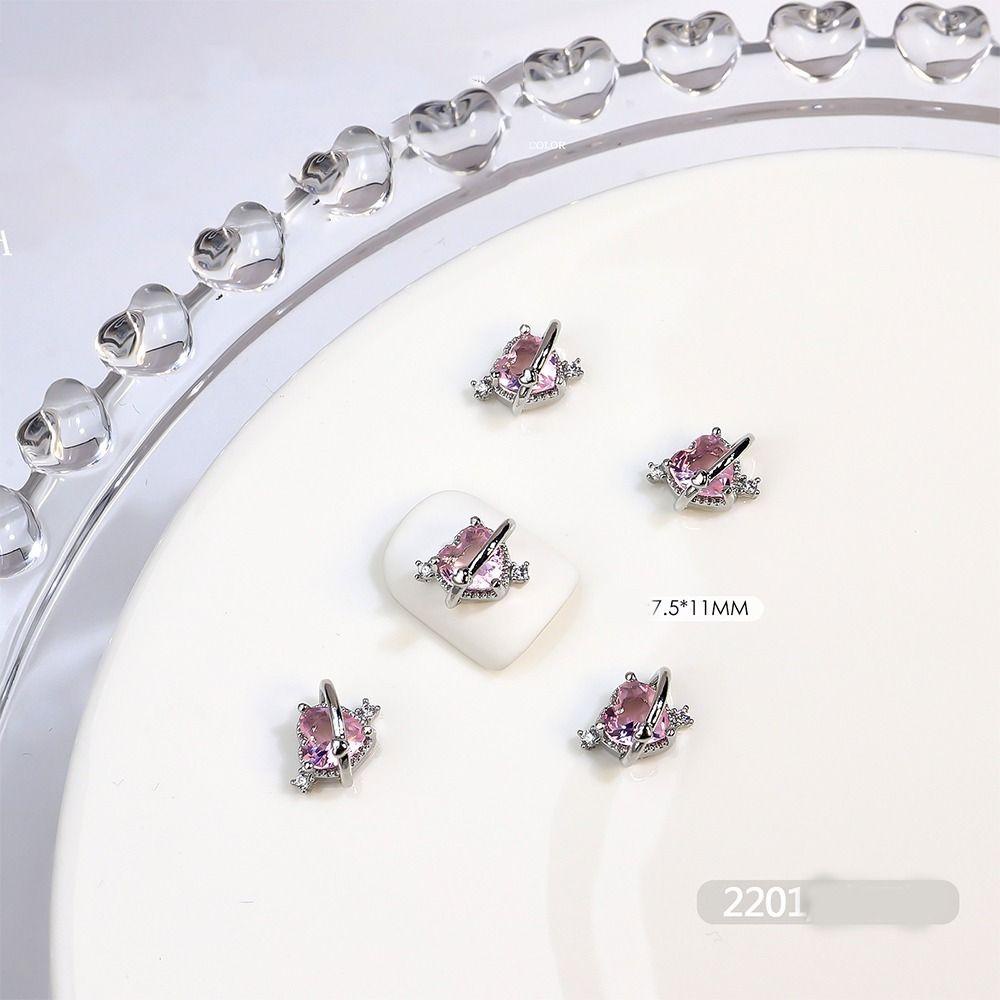 Mxbeauty Dekorasi Nail Art Kecantikan Gadis Cinta Dekorasi Natal Alloy Zirkon Aksesoris Kuku Rhinestones Kuku