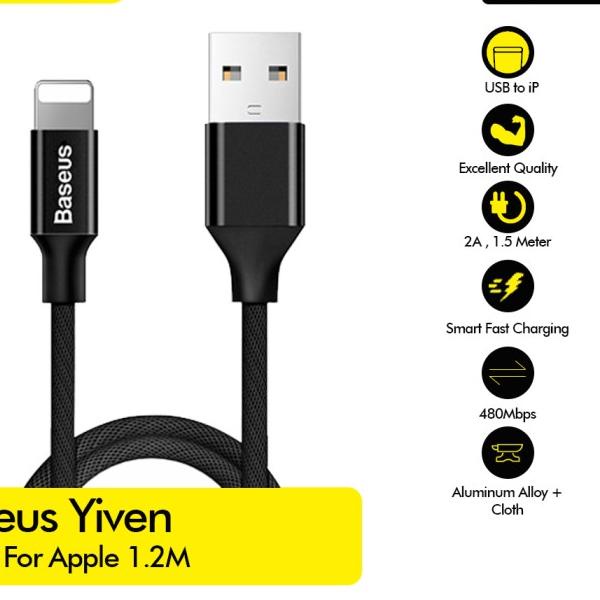 Yiven Cable For iPhone 1.2M - CALYW - Merah