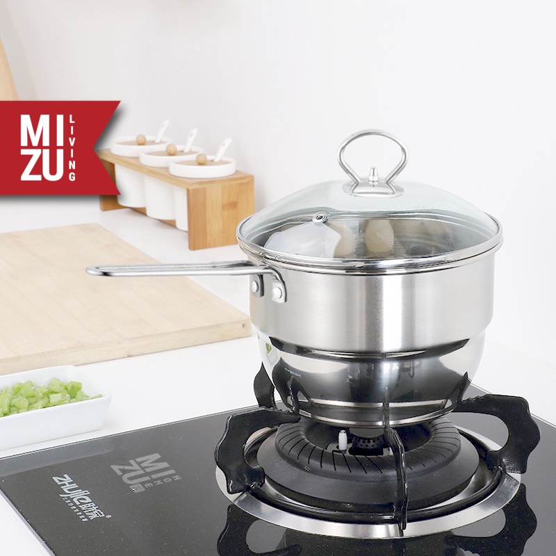 MIZU MUSHINABE Steamer Pot 18CM 2.2L Panci + Kukusan Stainless Steel 304