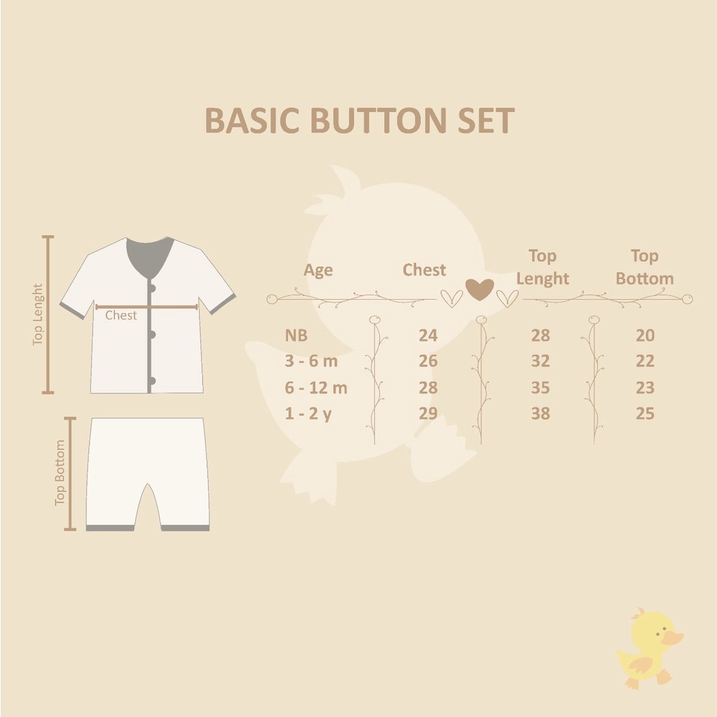 Basic Button Set Lady Color - Setelan Kancing PENDEK POLOS Lady Color Girl