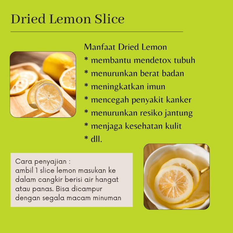 DREID LEMON SILCE / LEMON KERING 25 Gram ( WARNA TIDAK GOSONG )