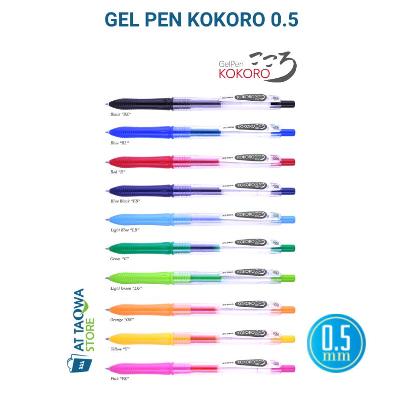 

Pulpen KOKORO 0,5 Warna dan Gel Pen Sweet Tinta Hitam