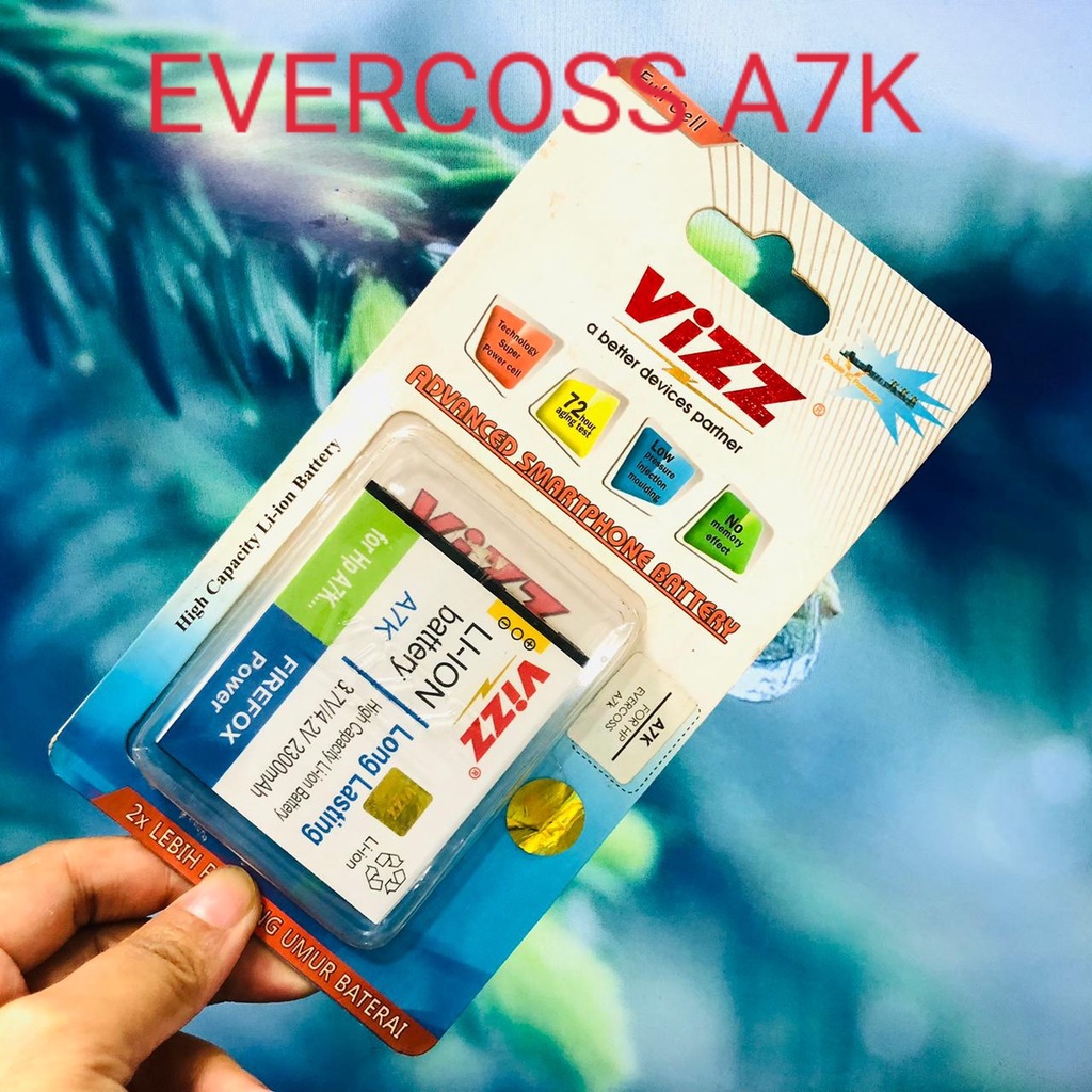 GROSIR BATERAI VIZZ DOBEL POWER EVERCOSS A75/ EVERCOSS A66A/ EVERCOSS A26C/ EVERCOSS A7T/ EVERCOSS A7K/ EVERCOSS A7S/ EVERCOSS A7A/ EVERCOSS A12/ EVERCOSS A33A/ EVERCOSS A28A/ EVERCOSS A54-A74A/ EVERCOSS BL 4LC