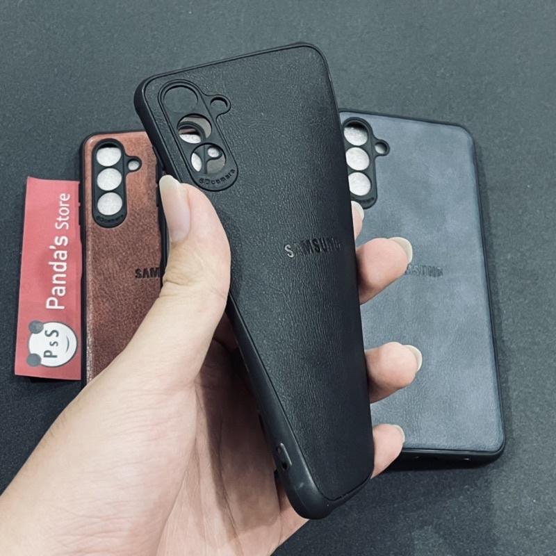 Leather Case Samsung A04s Softcase Kulit Elegan Casing Slim Fit