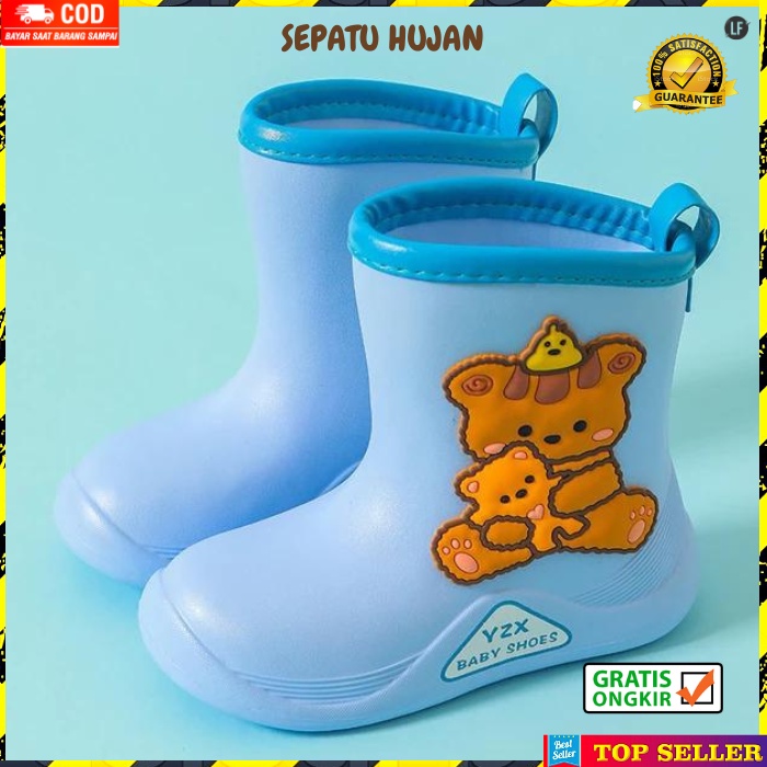 SEPATU BOOT ANAK LAKI LAKI SAFETY SHOES BOOTS ANTI AIR HUJAN KID COWOK BAHAN KARET IMPORT B4