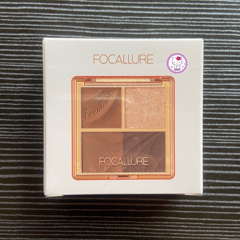 FOCALLURE #AmberGold Multi-Use Eyebrow Powder Palette Eyeshadow Waterproof