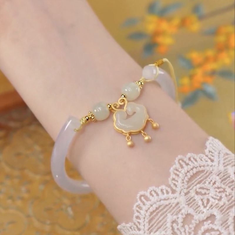 Fancyqube Gelang Desain Kelinci Gaya Retro China Untuk Wanita