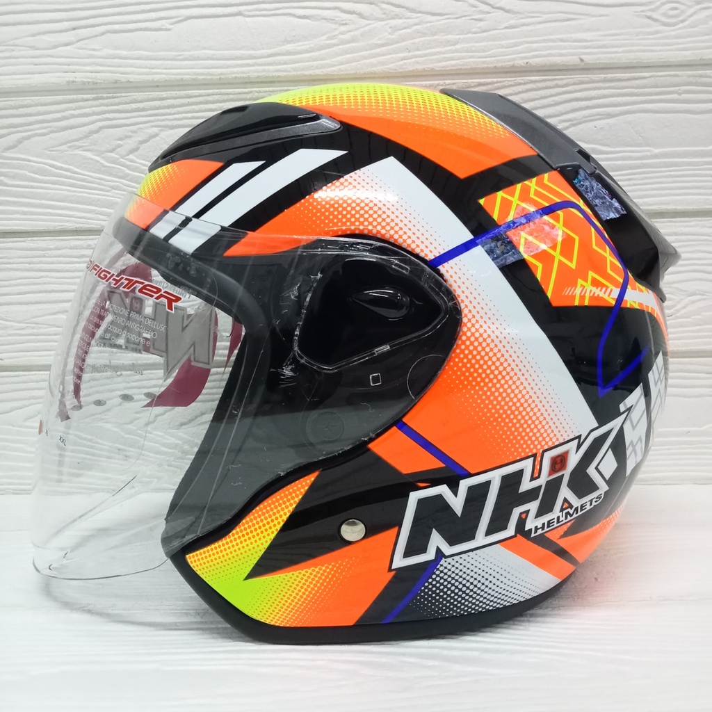 NHK R6 Motif R44 Black Yellow NHK R-6 - Helm Half Face NHK