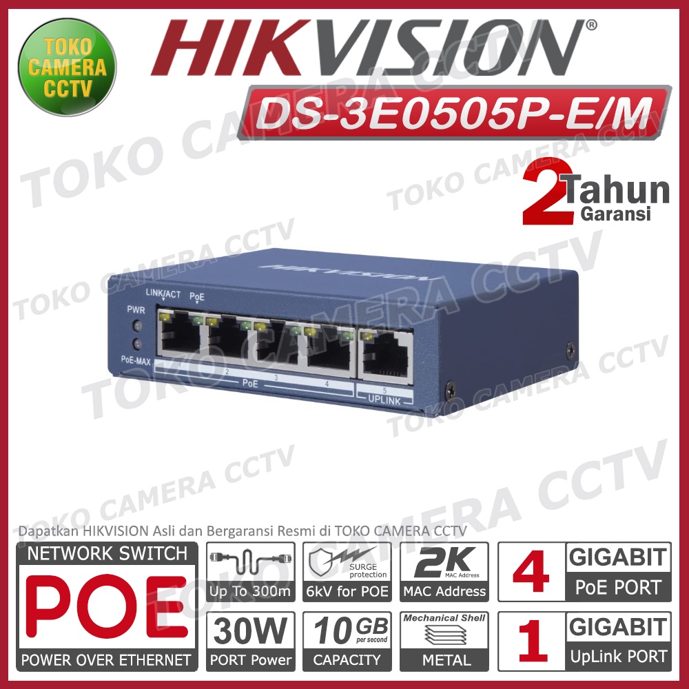 SWITCH POE 5 PORT UNTUK IP CAMERA SURVEILLANCE