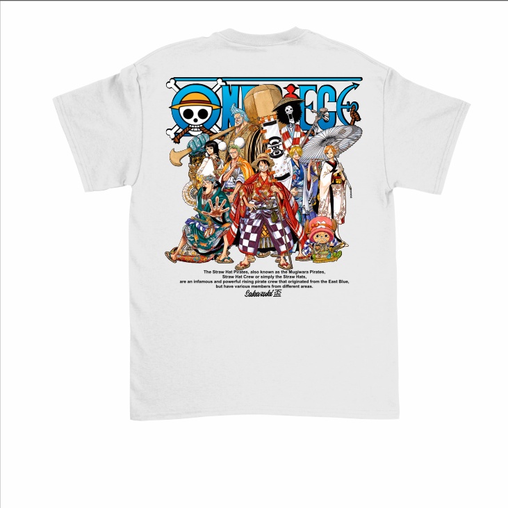 SAKAZUKI Kaos Baju Distro Anak Laki Laki Anime ONE PIECE ARC WANO MUGIWARA STRAWHAT LUFFY PIRATE